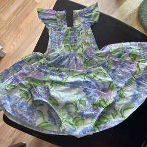 LIKE NEW Hill House Home size 12-18 months blue hydrangeas Baby Ellie